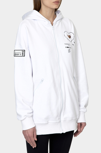 White hoodie HEART of UA 