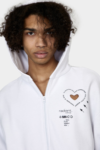 White hoodie HEART of UA  - RDNT