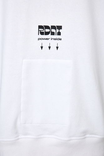 White hoodie HEART of UA 